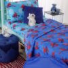Completo Lenzuola Spider Man Marvel per Cameretta Bambino Celeste e Blu Singolo