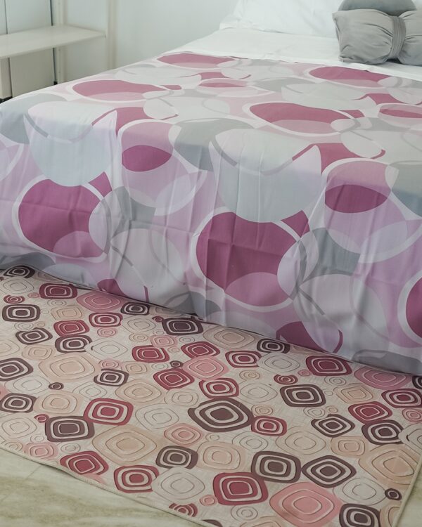 Tappeto Patchwork Geometrico 80x150 Cm Sottofondo in Lattice Antiscivolo