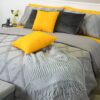 Parure Copripiumino Iris Preziosa Home in Jacquard Broccato Trama Geometrica