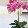 Vaso Con Orchidea Artificiale Bianca o Magenta