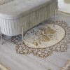 Tappeto Rettangolare Jackie Jacquard Piazzato Cinigliato Preziosa Home Rosa Panna Tortora Grigio Misure Varie Antiscivolo-16735