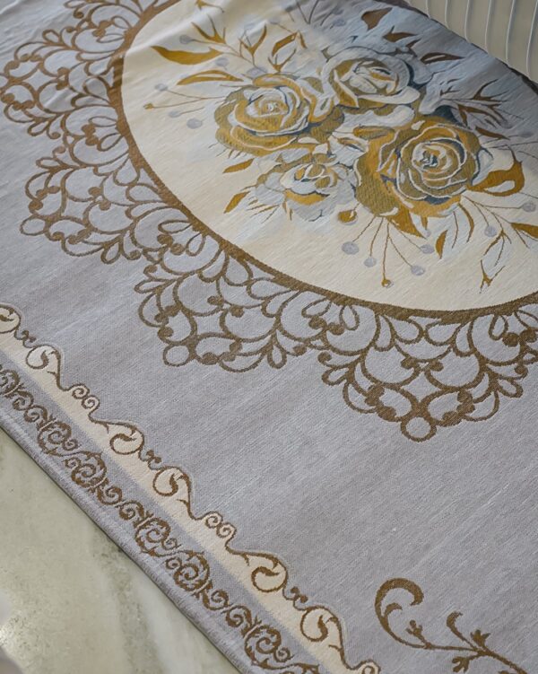 Tappeto Rettangolare Jackie Jacquard Piazzato Cinigliato Preziosa Home Rosa Panna Tortora Grigio Misure Varie Antiscivolo