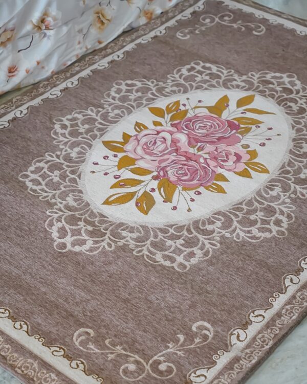 Tappeto Rettangolare Jackie Jacquard Piazzato Cinigliato Preziosa Home Rosa Panna Tortora Grigio Misure Varie Antiscivolo