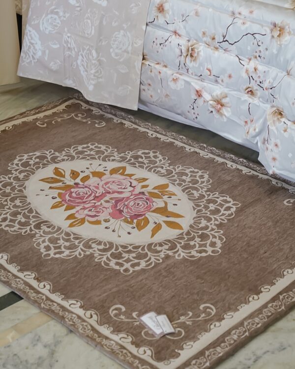 Tappeto Rettangolare Jackie Jacquard Piazzato Cinigliato Preziosa Home Rosa Panna Tortora Grigio Misure Varie Antiscivolo