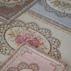 Tappeto Rettangolare Jackie Jacquard Piazzato Cinigliato Preziosa Home Rosa Panna Tortora Grigio Misure Varie Antiscivolo