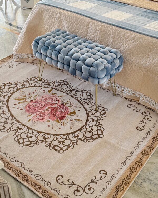 Tappeto Rettangolare Jackie Jacquard Piazzato Cinigliato Preziosa Home Rosa Panna Tortora Grigio Misure Varie Antiscivolo