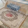Tappeto Rettangolare Jackie Jacquard Piazzato Cinigliato Preziosa Home Rosa Panna Tortora Grigio Misure Varie Antiscivolo