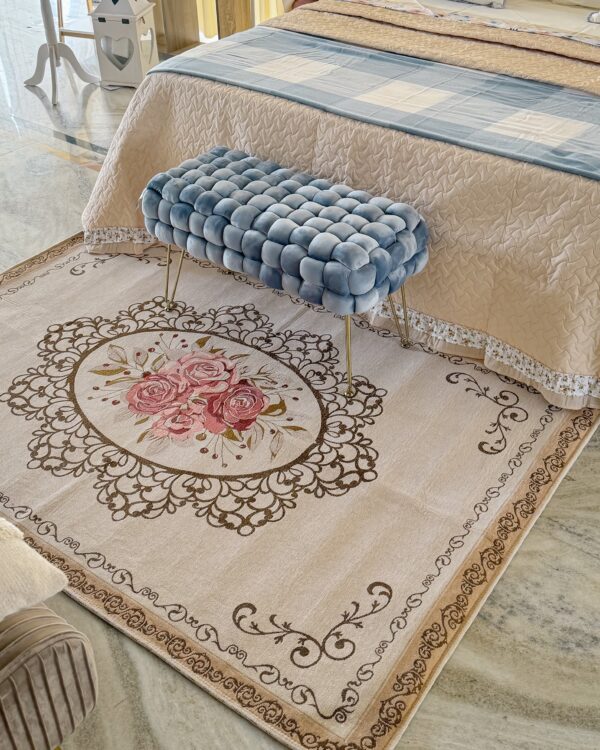 Tappeto Rettangolare Jackie Jacquard Piazzato Cinigliato Preziosa Home Rosa Panna Tortora Grigio Misure Varie Antiscivolo