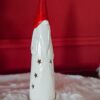 Babbo Natale In Ceramica Natalizio Luminoso Con Cappello Rosso