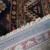 Tappeto Kashan160x240 cm nei Toni Blu Beige e Rosso Classico con Frangia