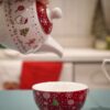 Teiera con tazza In Porcellana Con tema Natalizio AD