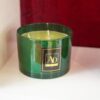 Candela Con Contenitore in Vetro Rosso o Verde AD
