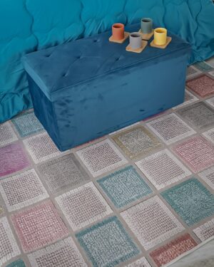Tappeto Patchwork Multicolor in Lattice Antiscivolo 100x150 cm