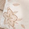 Cuscino Arredo Hanna Home In Velluto Panna Con Ricami Dorati o Bronzo