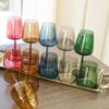 Set 6 Calici In Vetro Colorato Jolangè 43 Cl Design Moderno