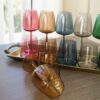 Set 6 Bicchieri da Acqua In Vetro Colorati 38 Cl Jolangè Design Moderno