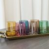 Set 6 Bicchieri da Acqua In Vetro Colorati 38 Cl Jolangè Design Moderno