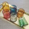 Set 6 Bicchieri da Acqua In Vetro Colorati 38 Cl Jolangè Design Moderno