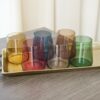 Set 6 Bicchieri da Acqua In Vetro Colorati 38 Cl Jolangè Design Moderno