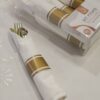 Set Posate in Plastica Con Tovagliolo Riutilizzabili 18pz
