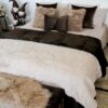 Coperta Plaid Ravaniemi Rabbit Jacquard Con Effetto 3D Floreale
