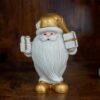 Babbo Natale in Poliresina Bianco e Oro Mercury