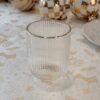 Set 3 Bicchieri Acqua Eclipse 300 cc in Vetro con Bordo Filo Oro