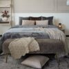 Coperta Plaid Ravaniemi Rabbit Jacquard Con Effetto 3D Floreale