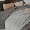 Coperta Plaid Ravaniemi Rabbit Jacquard Con Effetto 3D Floreale