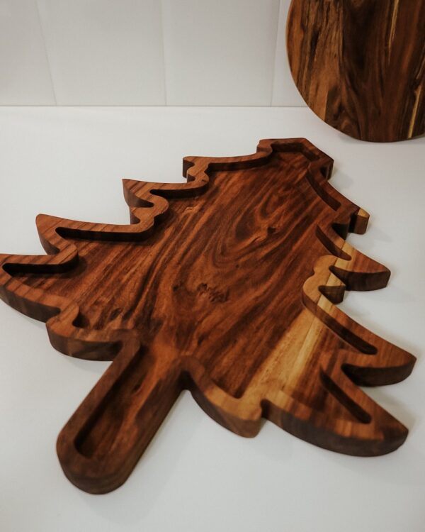 Vassoio tagliere Albero In Legno Scuro Mercury Home