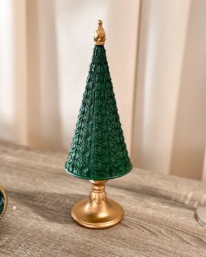 Albero Silani Verde e Oro In Resina a Rilievo