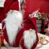 Babbo Natale in Tessuto Bordeaux Con Strass con Cappello Campanella