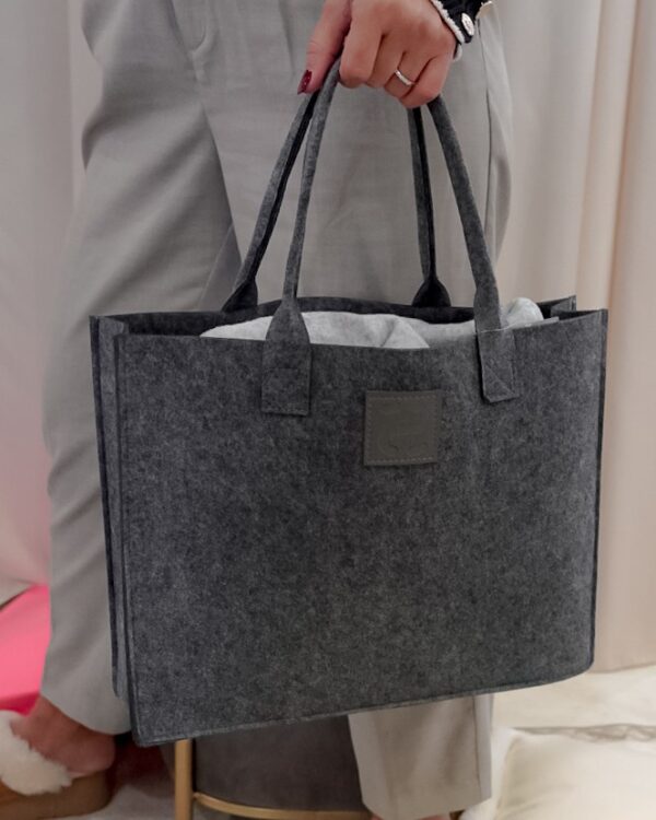 Borsa Bag Con Manici Con Plaid in Coral Fleece in 4 Colori