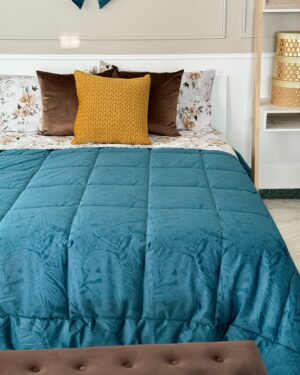 Trapunta Piumone Jungle Jacquard Matrimoniale Invernale Carillo Linea Oro