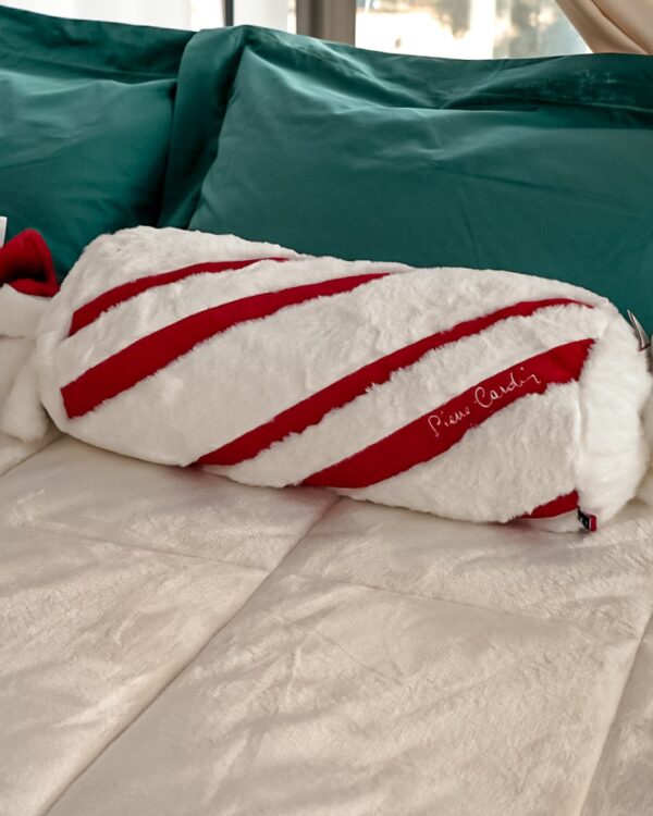 Cuscino Caramella Pierre Cardin Rosso e Bianco