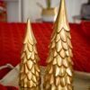 Alberello Decorativo Dorato o champagne in 2 Misure In Resina Mercury