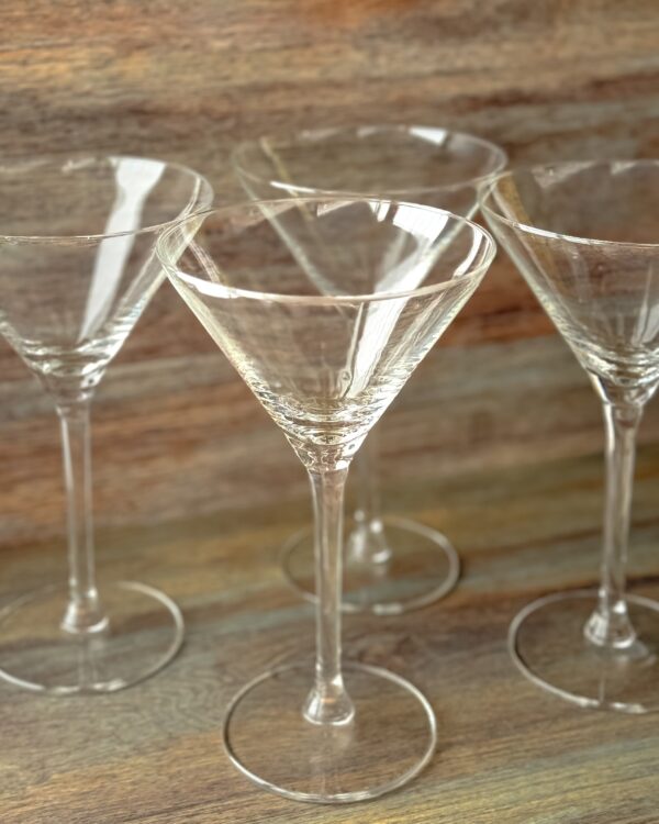 Bicchieri Set 4 Cocktail Martini In Vetro Trasparente