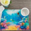 Tovaglietta Colazione In Vinile Bambini Tema Animali Marini