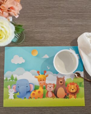 Tovaglietta Colazione Bambini In Vinile Tema Animaletti