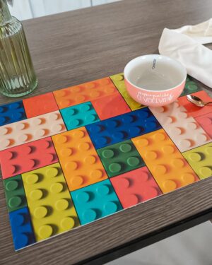 Tovaglietta Colazione Bambini In Vinile Tema Lego