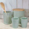 Coppia Tazze Mug Menta Con Manico In Ceramica Preziosa Home