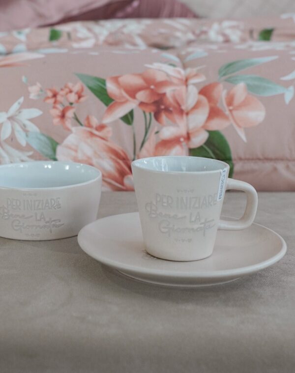 Set da Colazione Tazza Ciotola e Piattino in Ceramica AD Star