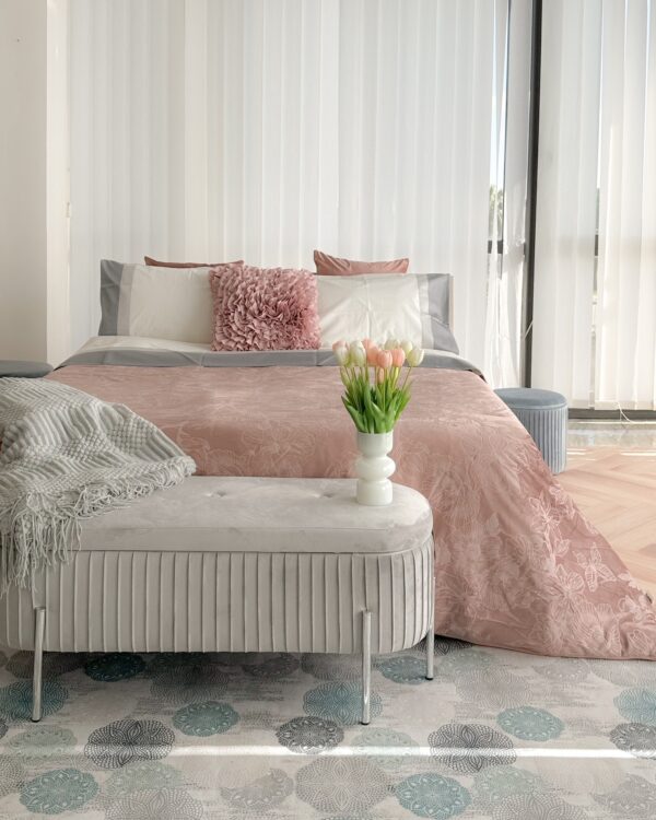 Trapunta Austria Matrimoniale In Velluto Damascati Floreale Fancy Home