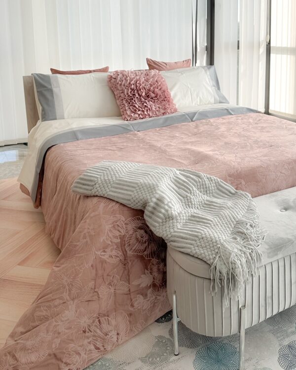 Trapunta Austria Matrimoniale In Velluto Damascati Floreale Fancy Home