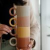 Tazza Mug Impilabile Con Manico In Porcellana