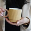 Tazza Mug Impilabile Con Manico In Porcellana