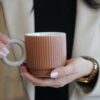 Tazza Mug Impilabile Con Manico In Porcellana