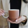 Tazza Mug Impilabile Con Manico In Porcellana