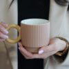 Tazza Mug Impilabile Con Manico In Porcellana
