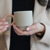 Tazza Mug Impilabile Con Manico In Porcellana